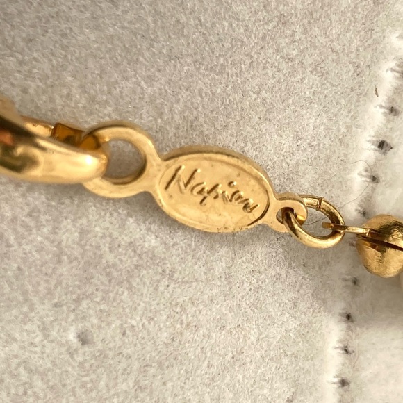 Signed Napier Set Faux Pearl & AB Necklace & Earrings - Picture 10 of 14